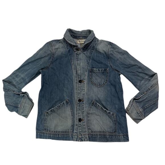 Madewell Blue Long Sleeve Joshua Tree Denim Button Down Jacket Size S Minimalist - Picture 1 of 11